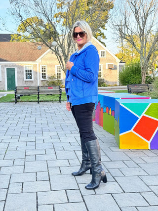 DEEP SEA WAFFLE HOODIE FULL ZIPPER JACKET LULU-B