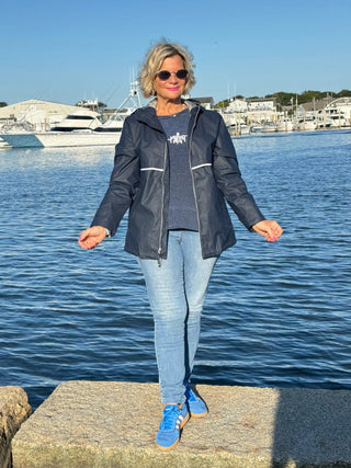 Women's New Englander® Rain Jacket NAVY Cathys Place