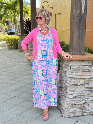 SANDY BEACH COLOR RUFFLE MAXI LULU-B