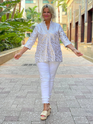 LULU-B WHITE GOLD LEME TUNIC LULU-B