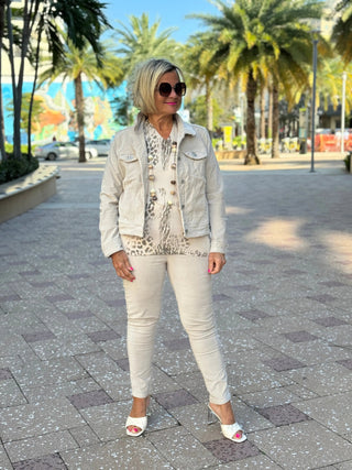 LULU-B STONE VELOUR JACKET LULU-B