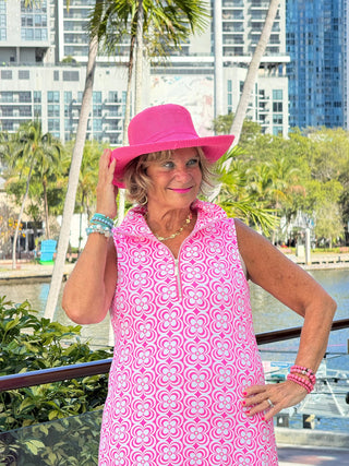 LULU B TROPIC PETALS ZIPPER SWING DRESS LULU-B