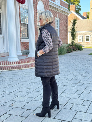 Lulu-B  Harbor Diamond Ruffle Neck Sleeve Top LULU-B