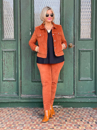 LULU-B COPPER VELOUR PANTS LULU-B