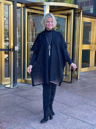 BLACK WINTER BLING WRAP Accent fashions