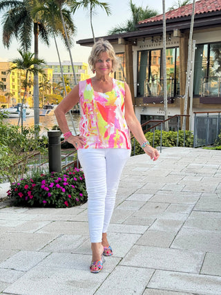 ETHYL PINK WATERCOLOR TANK ETHYL JEANS