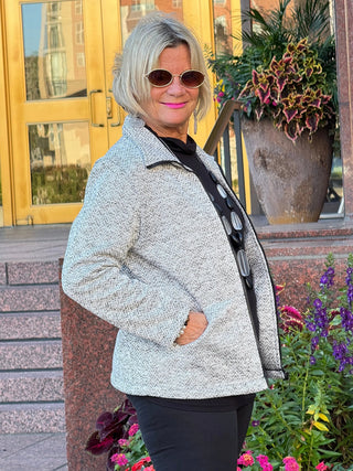 STYLING TWEED FULL ZIPPER JACKET Cathys Place