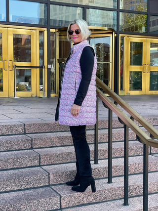 AUBREY PINK PUFFER VEST LULU-B