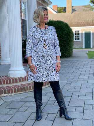 ELEGANT EXPRESSIONS SLEEVE DRESS LULU-B