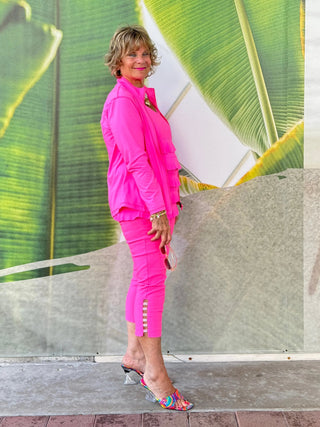 LULU-B HOT PINK ZIPPER JACKET LULU-B