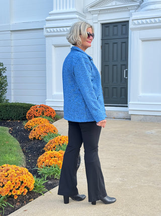 SKY BLUE TWEED STYLING JACKET Cathys Place