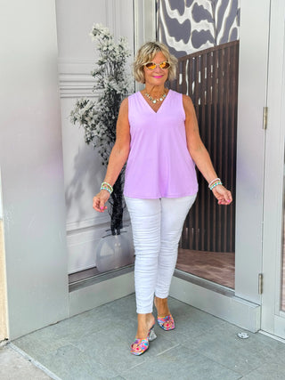 LILAC TAILORED V NECK LULU-B