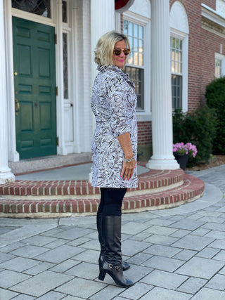 ELEGANT EXPRESSIONS RUFFLE NECK DRESS LULU-B