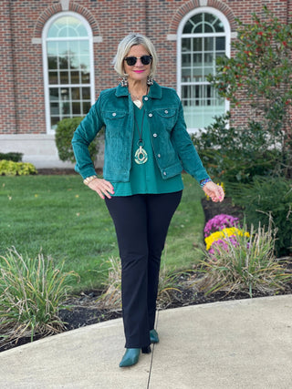 LULU-B EMERALD  VELOUR JACKET LULU-B