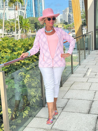 LULU B PINK CHIC FULL ZIPPER JACKET LULU-B