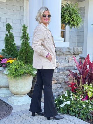 CREAM CORDUROY BUTTON JACKET Cathys Place