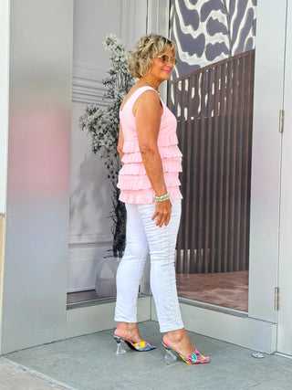CLEAR PINK CHA CHA TANK LULU-B