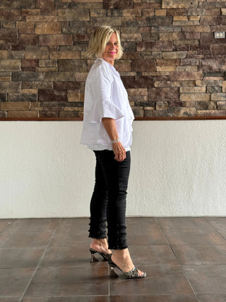 LULU-B SOUTH BEACH BLACK ANKLE PANT LULU-B