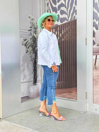 LULU-B MINT BEACH TIME SWEATER LULU-B