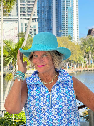 LULU B COASTAL BLOOM ZIPPER SWING DRESS LULU-B