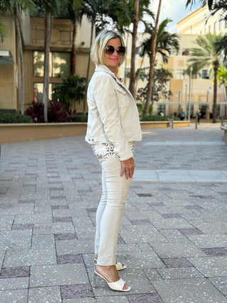 LULU-B STONE VELOUR PANTS LULU-B