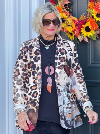 One Size Urban Wild – Leopard Print Blazer PREORDER SHIPS OCTOBER 31 Cathys Place