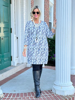 LULU-B WINTER WHITE SLEEVE DRESS LULU-B