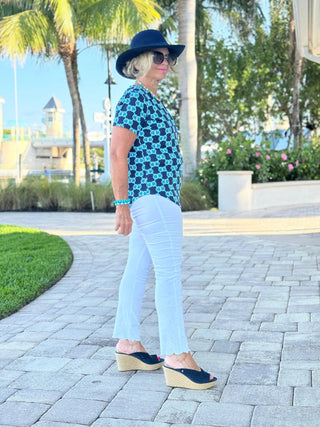 BLUE MEDALLION SHORT SLEEVE LULU-B