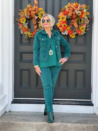 LULU-B EMERALD  VELOUR JACKET LULU-B