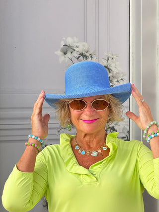 SOLID  LIME 3/25 SLEEVE RUFFLE LULU-B