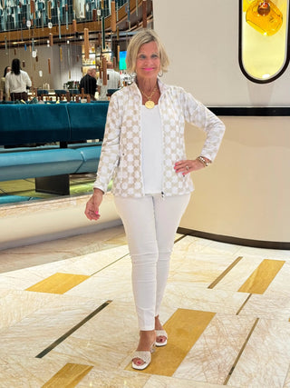 LULU-B CREAM VELOUR PANTS LULU-B