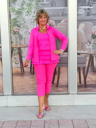 LULU-B HOT PINK ZIPPER JACKET LULU-B