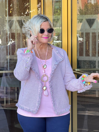 Pink Tiger long necklace Cathys Place