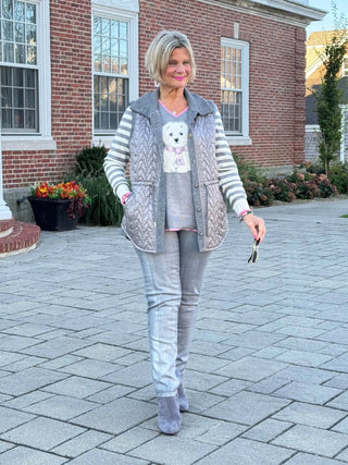 Women's Button Front Quilted Vest Cathys Place