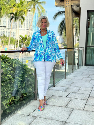 BLUE DREAMING HEARTS FULL ZIPPER LULU-B