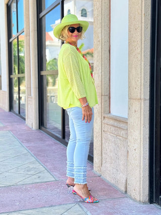 LULU-B LIGHT DENIM SOUTH BEACH ANKLE PANT LULU-B