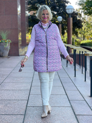 AUBREY PINK PUFFER VEST LULU-B