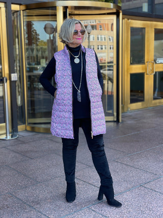 AUBREY PINK PUFFER VEST LULU-B
