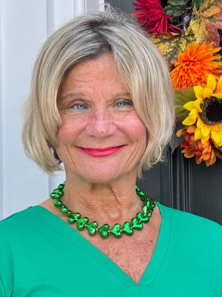 LULU-B TAILORED V EMERALD SLEEVE TOP LULU-B