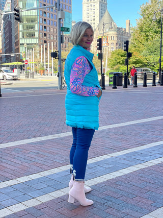 LULU-B AQUA PUFFER VEST LULU-B