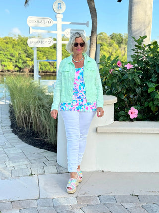 PINK PETALS CHA CHA TANK LULU-B