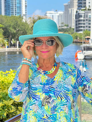 TROPIC GREEN ASYMMETRIC TOP LULU-B