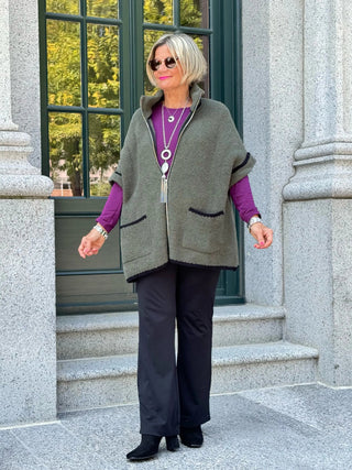 AUTUMN OLIVE ZIPPER JACKET CALIFORNIA DREAMING