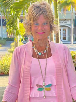 PEYTON CLEAR PINK SHRUG LULU-B