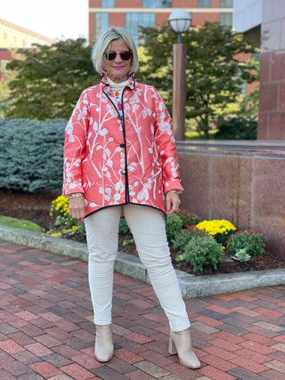 CORAL SHADES OF FALL REVERSIBLE JACKET I REVERSIBLES