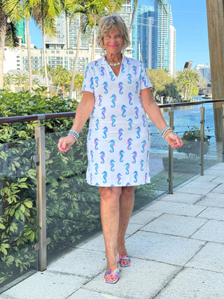 LULU B SHORELINE CHARM SHORT SLEEVE DRESS LULU-B