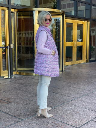 AUBREY PINK PUFFER VEST LULU-B