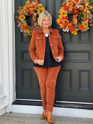 LULU-B COPPER VELOUR PANTS LULU-B