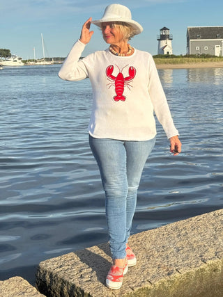WHITE LOBSTER SWEATER LULU-B