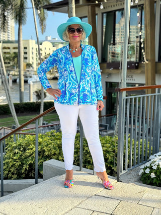 BLUE DREAMING HEARTS FULL ZIPPER LULU-B